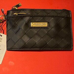 London Fog Danica 100th Anniversary Woven Double Zip Wristlet Wallet -RV $98-